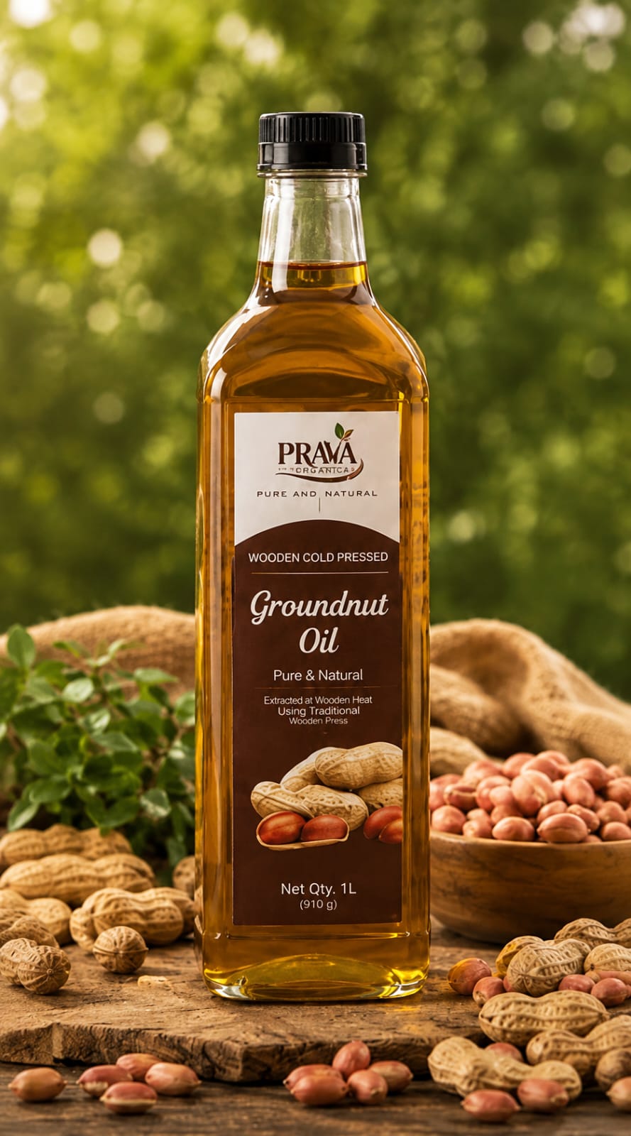 Wood Pressed Groundnut Oil